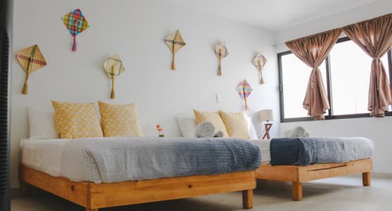 R5 · Hab Doble Decorada Hermosamente / Amplio Baño / Gran Ventanal Oaxaca de Juárez