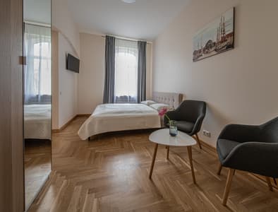 Vieno kambario apartamentai  su vaizdu į kiemą (maks.2 asm.)
