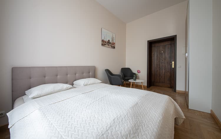 Vieno kambario apartamentai  su vaizdu į kiemą (maks.2 asm.)