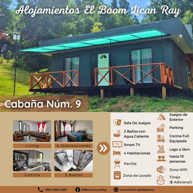 Cabaña (núm. 9) - Alojamientos El Boom Lican Ray