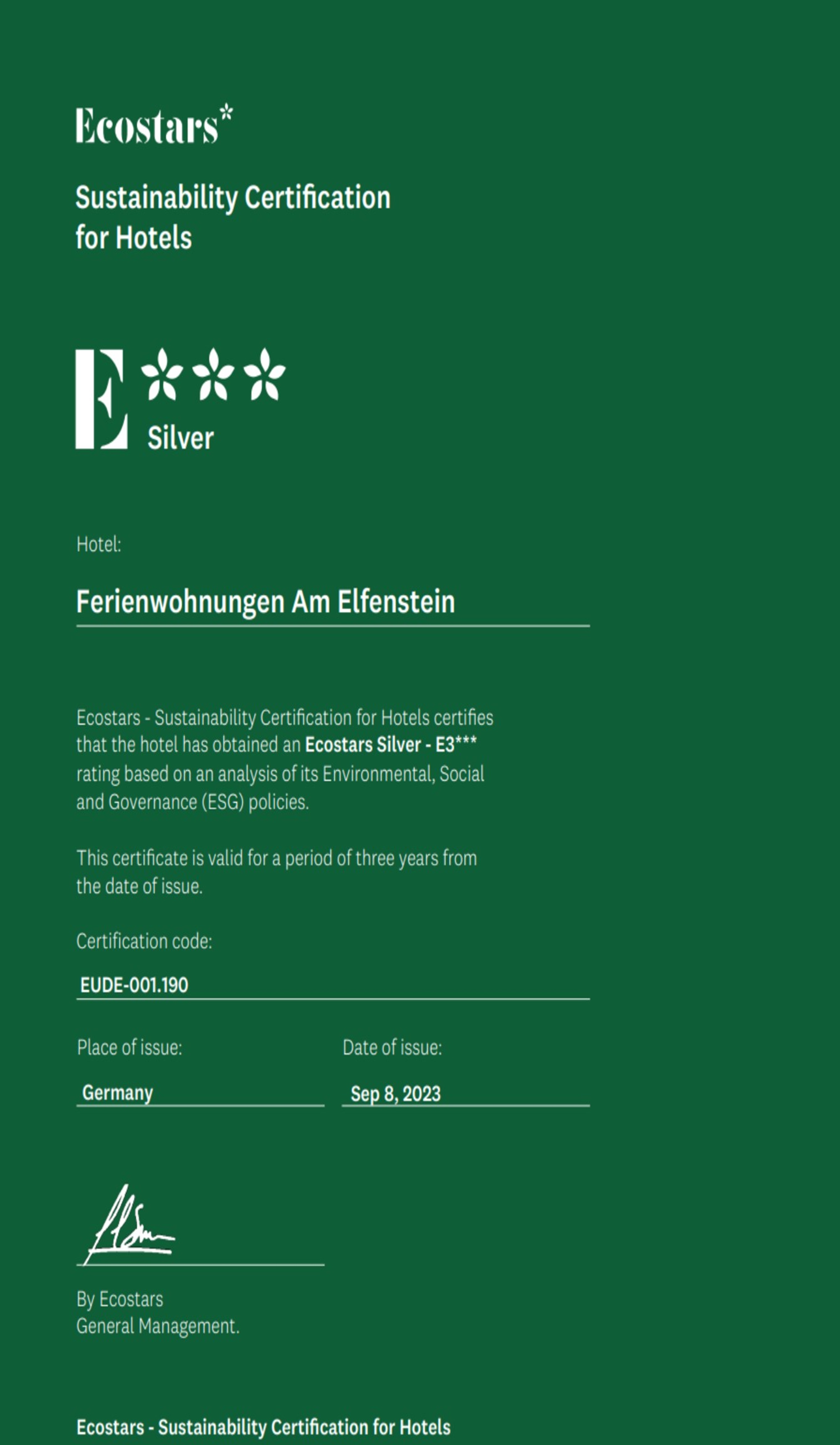 Wohnung 1 “Schöne Aussicht” ****