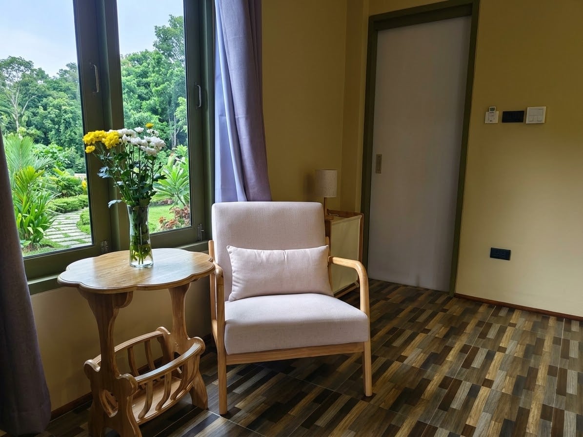 Premium-Zimmer mit Leinenbett in Boutique Villa
