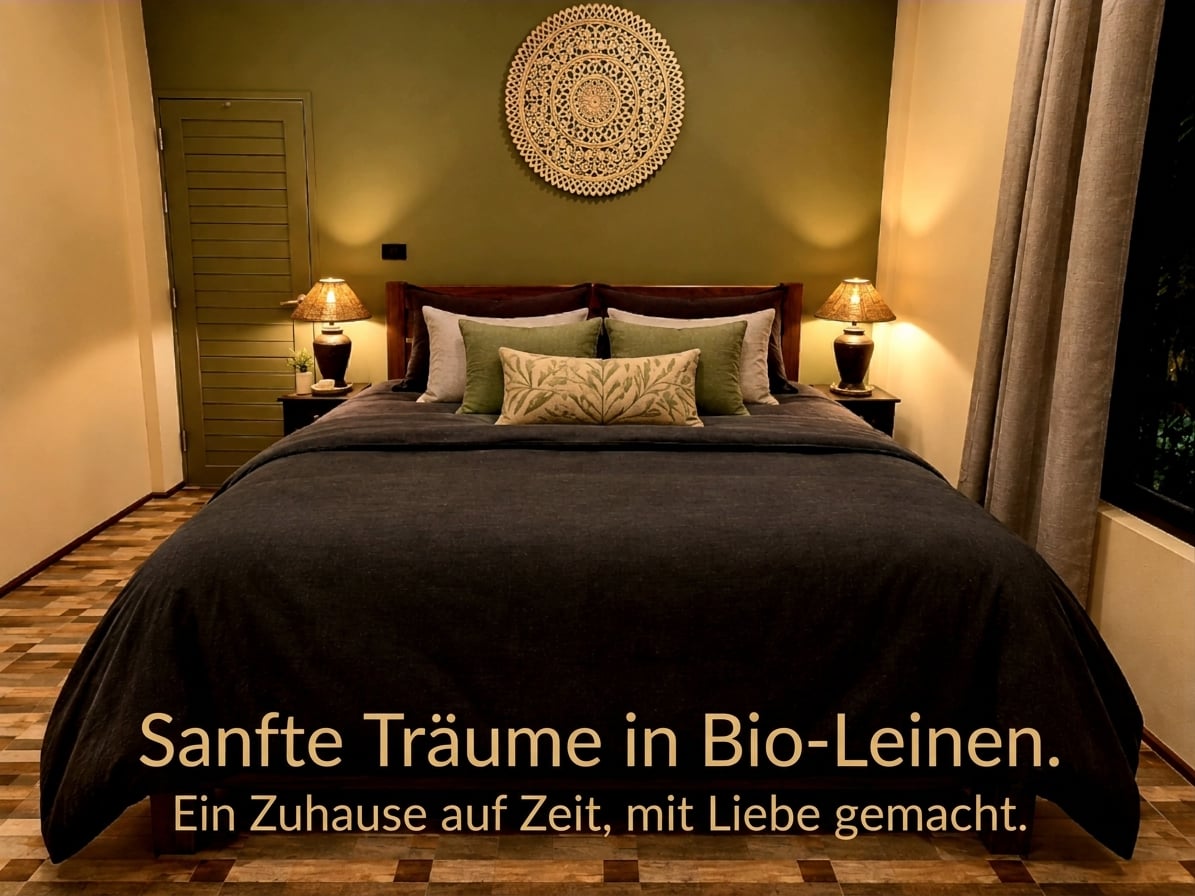 Premium-Zimmer mit Leinenbett in Boutique Villa
